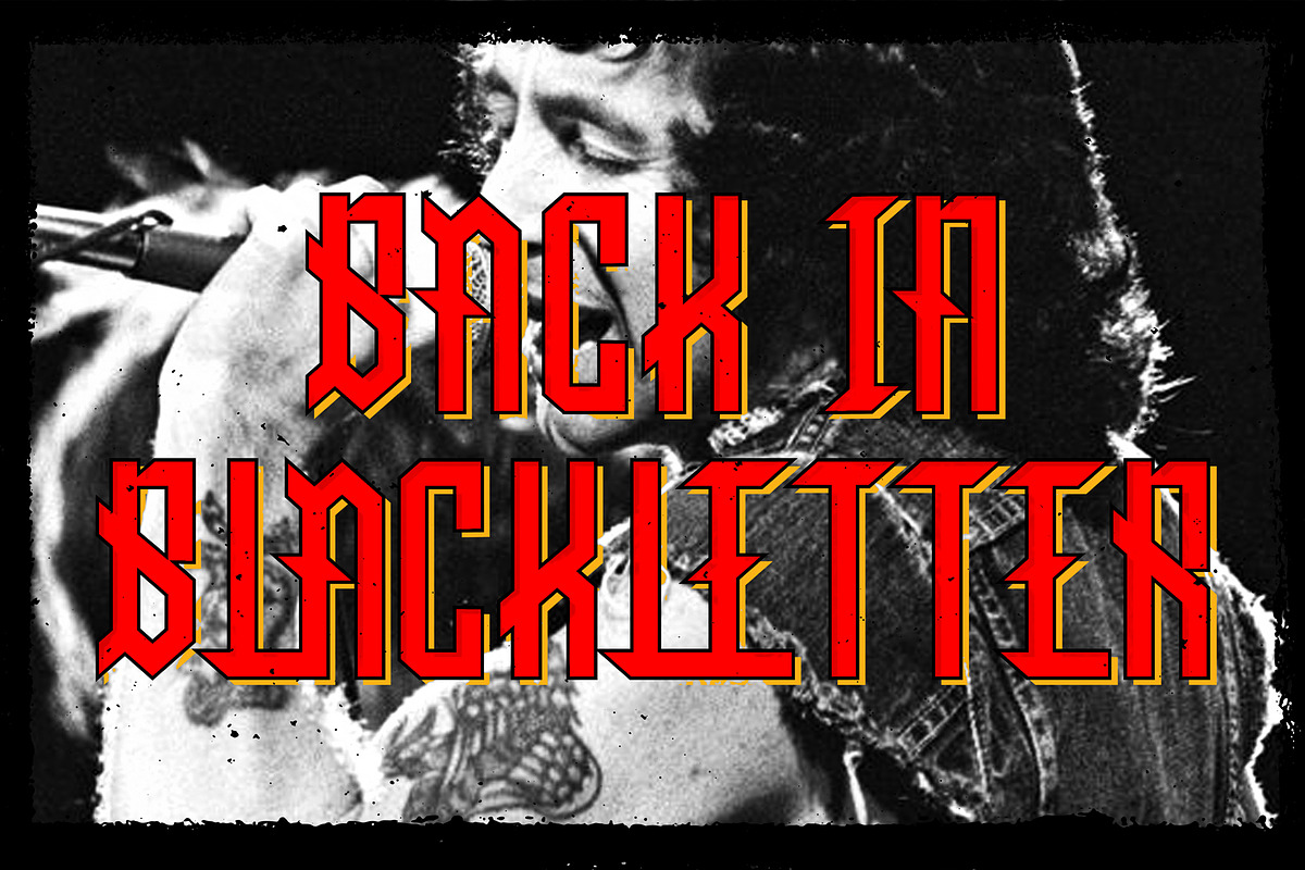 Judas Blackletter Display Font, a Blackletter Font by Fried Design Company (Photo 5 of 15)