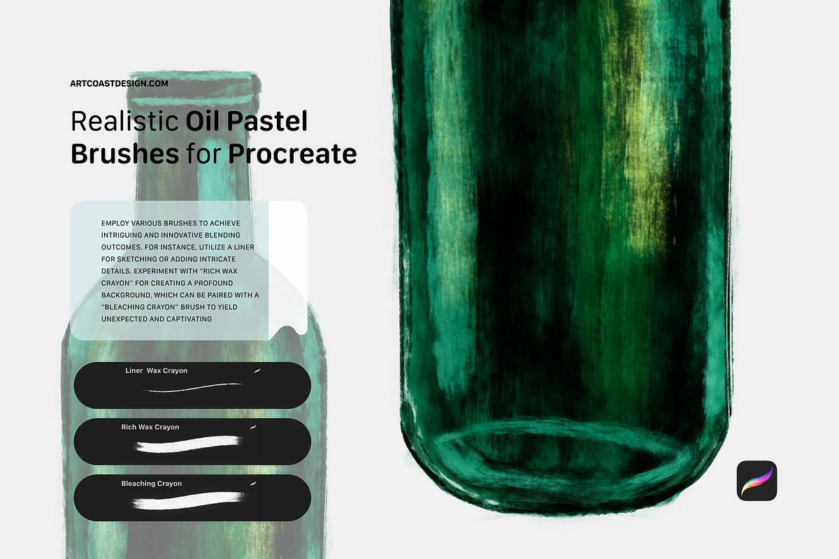 Oil Pastel Procreate Brushes, a Brush Add-On by Spasibenko Art (Photo 8 of 11)