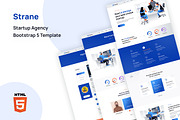 Startup Agency Template - Strane, a Bootstrap Template by HasThemes (Thumbnail 1 of 3)