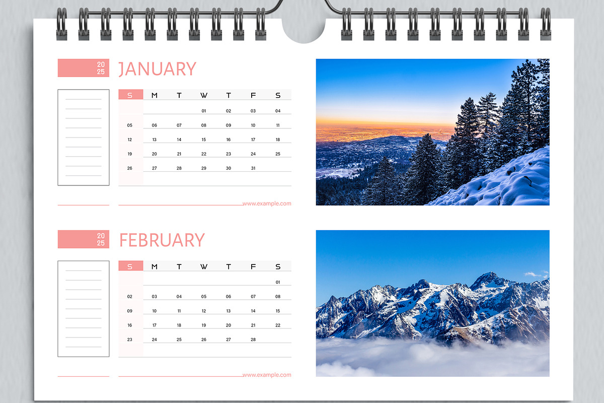 Wall Calendar Template 2025, a Stationery Template by MightyDesign (Photo 2 of 7)