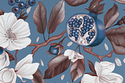 Branches with pomegranate, a Pattern Graphic by Yummy (Thumbnail 5 of 10)