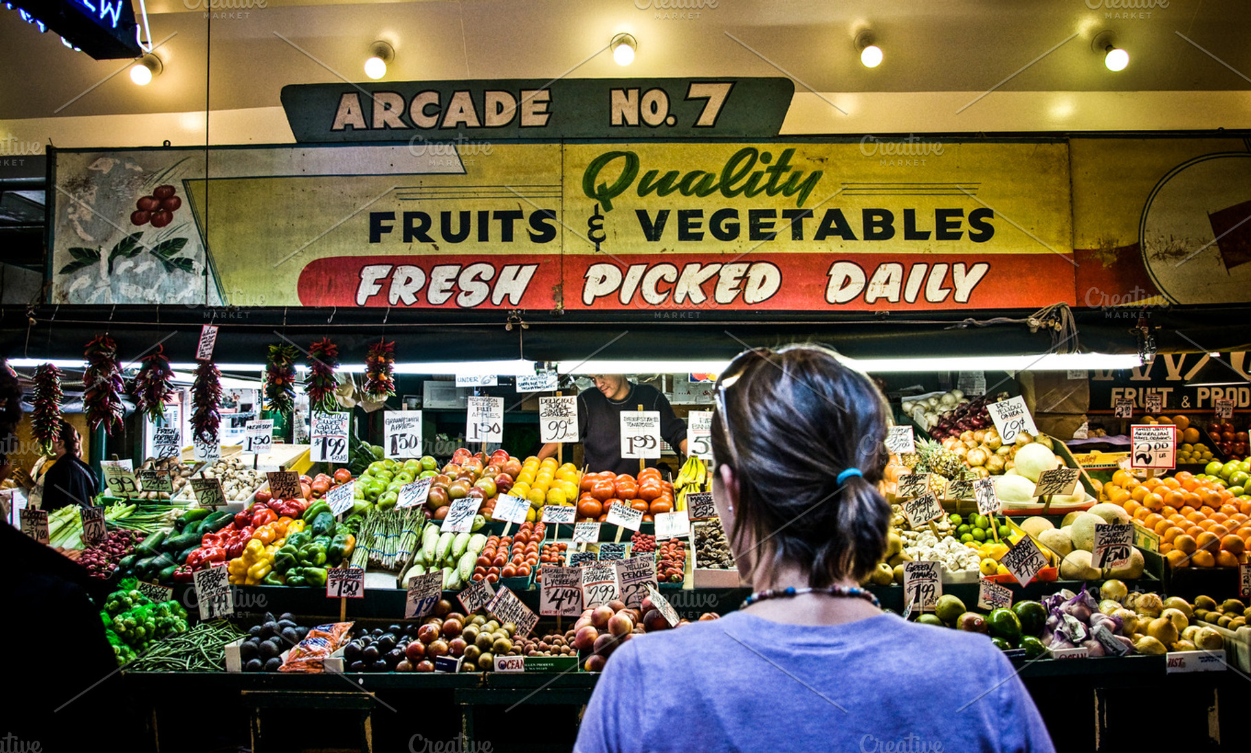Pike place market stock photograph