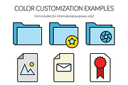 Files and Folders Line Icon Set, a Solid Icon by Iconify (Thumbnail 3 of 3)