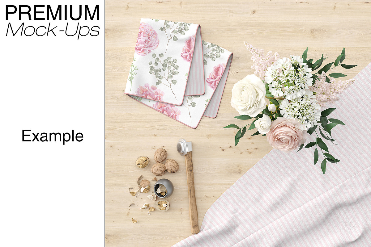 Kitchen Towel & Tablecloth Mockups, a Product Mockup by mock-ups (Photo 8 of 15)