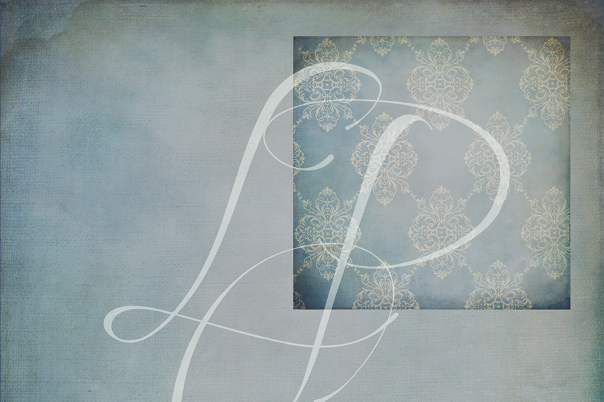 Jeweled Damask & Solids Backgrounds preview 4
