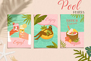 Tropical Summer Beach Illustrations, a Background Graphic by CreativeChristiana (Thumbnail 7 of 14)