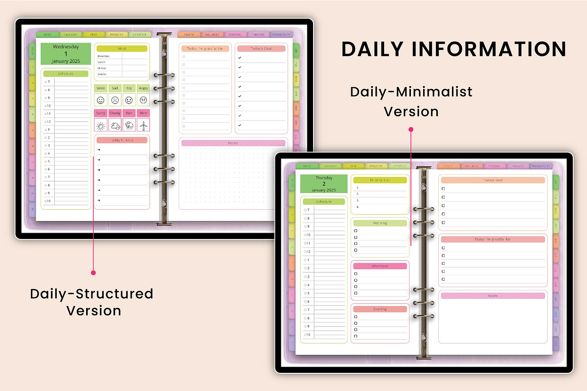 2025 All-in-one Digital Planner, a Stationery Template by Designmela01 (Photo 11 of 12)