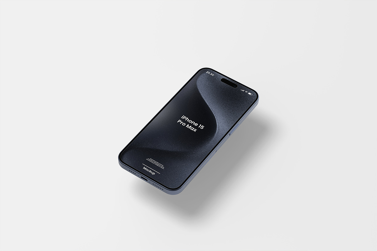 iPhone 15 Pro Max Mockup, an iPhone Mockup by Graphicbars (Photo 3 of 20)