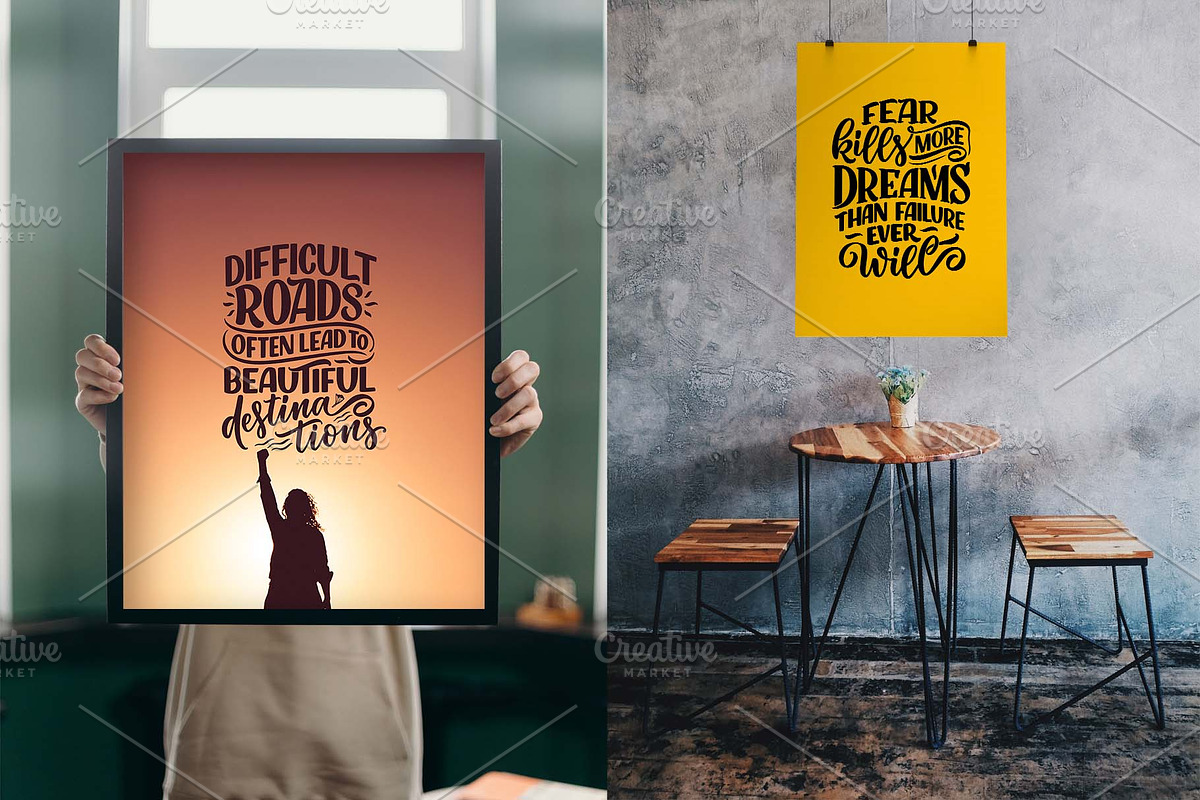 Motivation Lettering Quotes, a Decorative Illustration by Artlana (Photo 5 of 9)