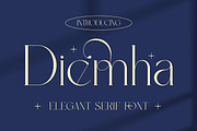 Diemha - Elegant Serif Font, a Serif Font by Muflieart (Thumbnail 1 of 10)