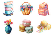 Watercolor Spring Clipart, an Illustration by Design Market (Thumbnail 2 of 3)