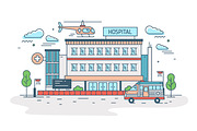 Hospital line art, a Healthcare Illustration by Good Studio (Thumbnail 1 of 4)