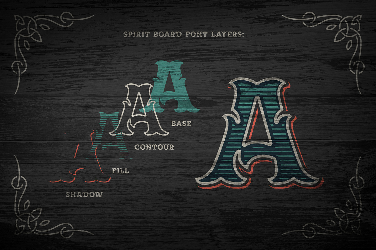 Spirit Board font set preview 3
