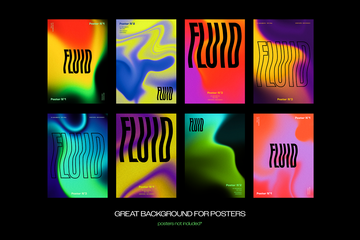 FLUID 2 Retro-Futuristic Backgrounds, a Background Graphic by Katedsgn (Photo 2 of 11)