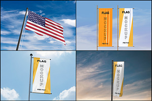 Flag Mockup, a Product Mockup by Mockupfit