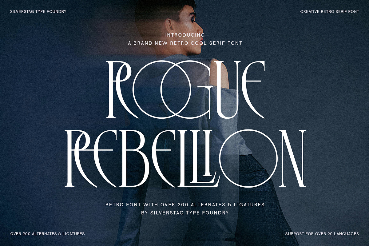 SLTF Rogue Rebellion - Ligature Font, a Serif Font by SilverStag Type Foundry (Photo 1 of 30)
