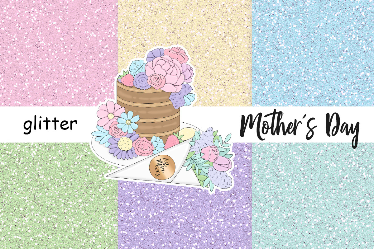 Mother's Day Pastel Glitter, a Texture Graphic by GlamArtZhanna (Photo 3 of 3)