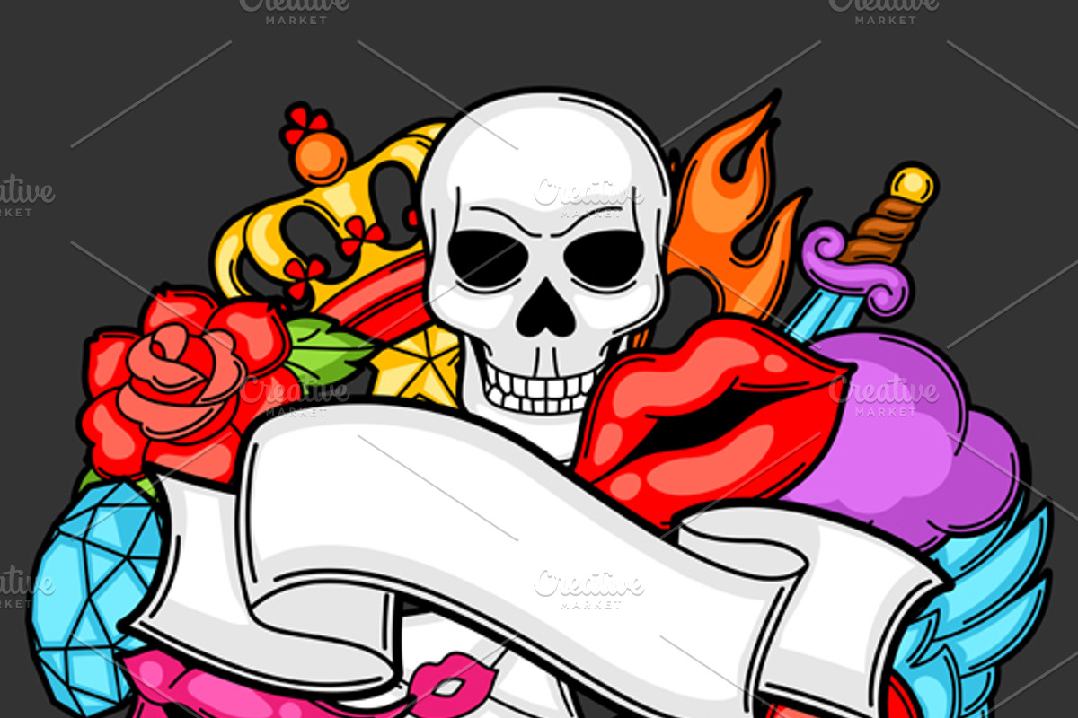 Backgrounds with tattoo symbols., a Card Template by incomible (Photo 2 of 2)