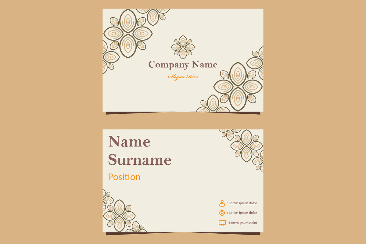 Natural Floral Business card, a Marketing Template by sekitarief (Photo 1 of 3)