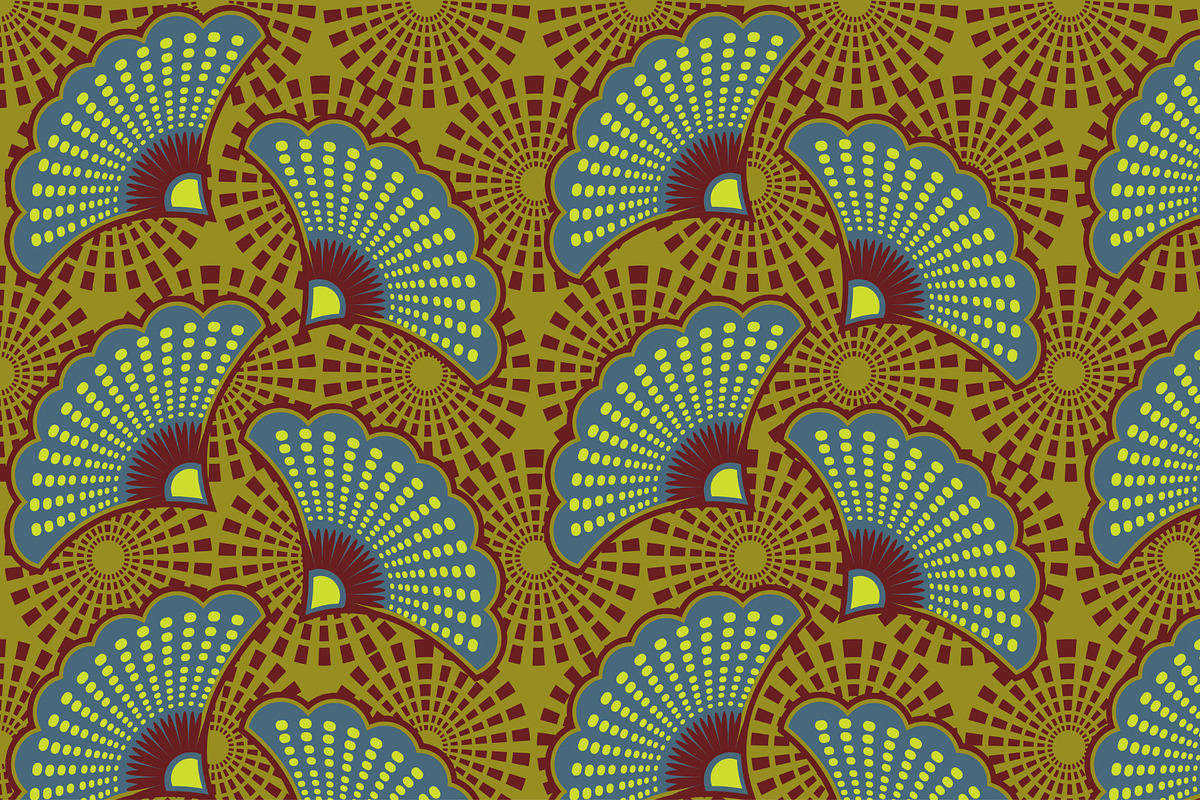 African wax print pattern, a Pattern Graphic by ThaiByGaew