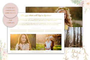 PSD Photo Gift Card Template 32