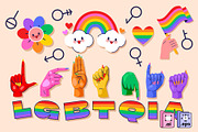 Colorful LGBTQIA Pride Elements, an Object Graphic by MISS CHATZ (Thumbnail 2 of 3)
