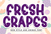 Fresh Grapes | Script Font, a Script Font by Scratchones (Thumbnail 1 of 8)