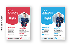 Political Election Flyer Template, a Flyer Template by graphics city