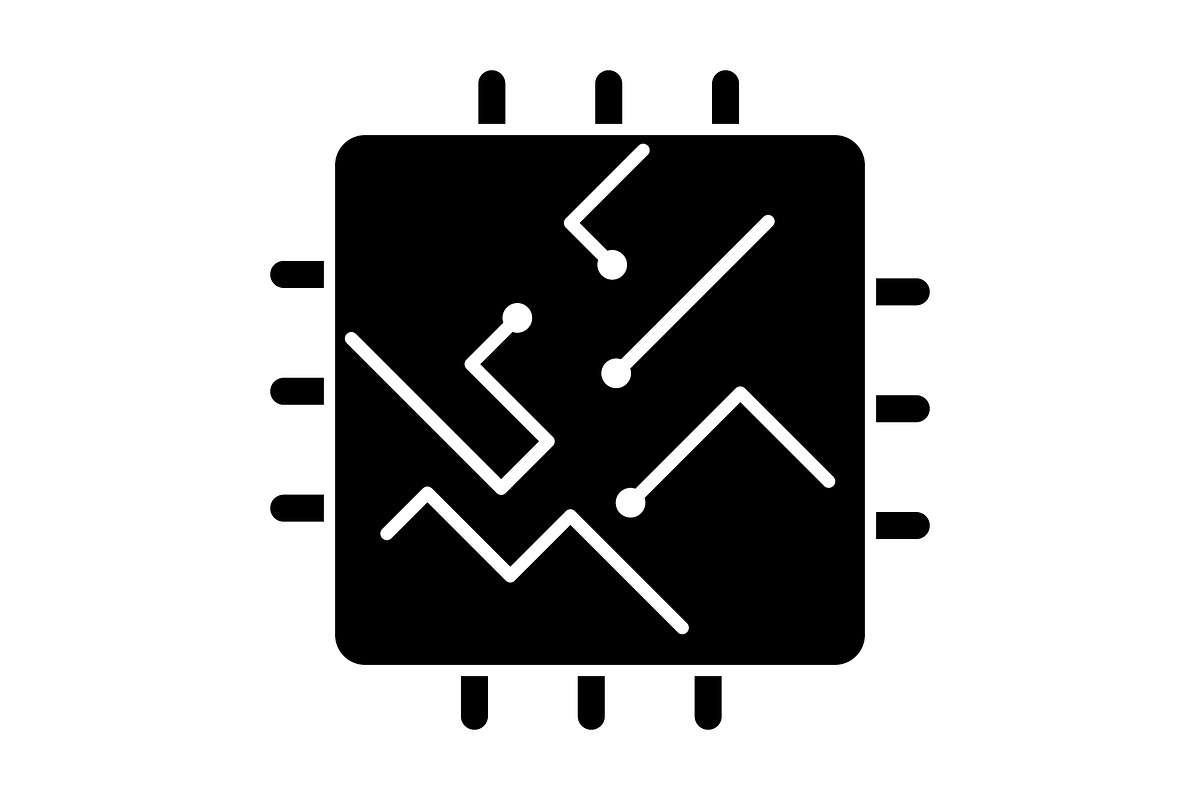 Microcircuit icon design template, a Solid Icon by Sumberpangan (Photo 1 of 3)
