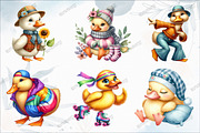 Quirky Duck Sublimation Clipart, a Graphic by designcity5 (Thumbnail 2 of 5)