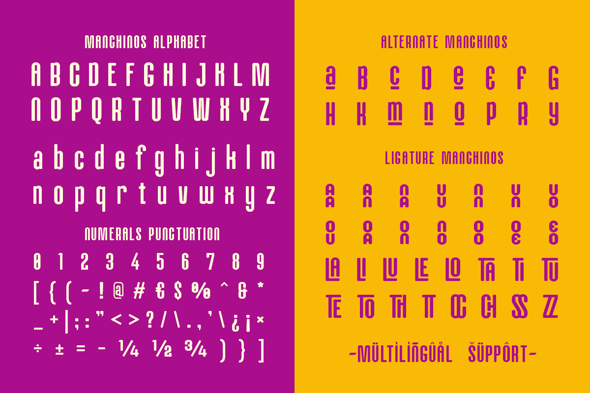 Manchinos - Condensed Rounded Font, a Sans Serif Font by roomspace creative lab (Photo 11 of 12)
