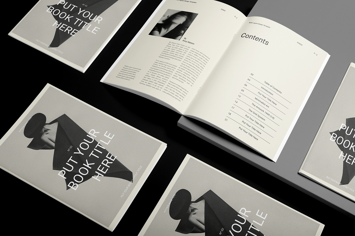 Book Title Layout Design Template preview 5