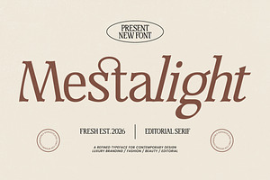 Mestalight Elegant Editorial Serif