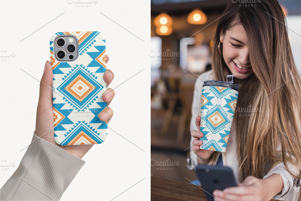Colorful Aztec Geometric Pattern, a Pattern Graphic by PPEthnicDecorPattern (Photo 5 of 10)