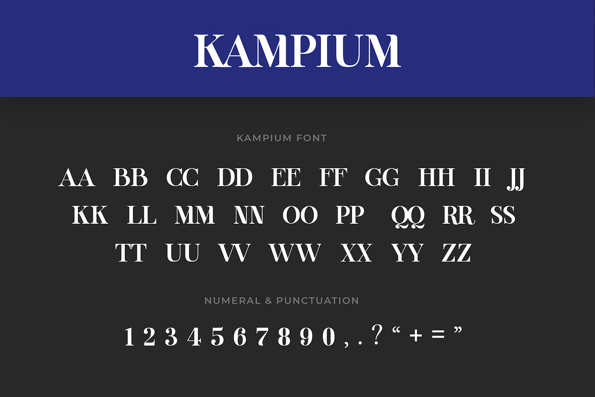 Kampium Serif Font preview 5