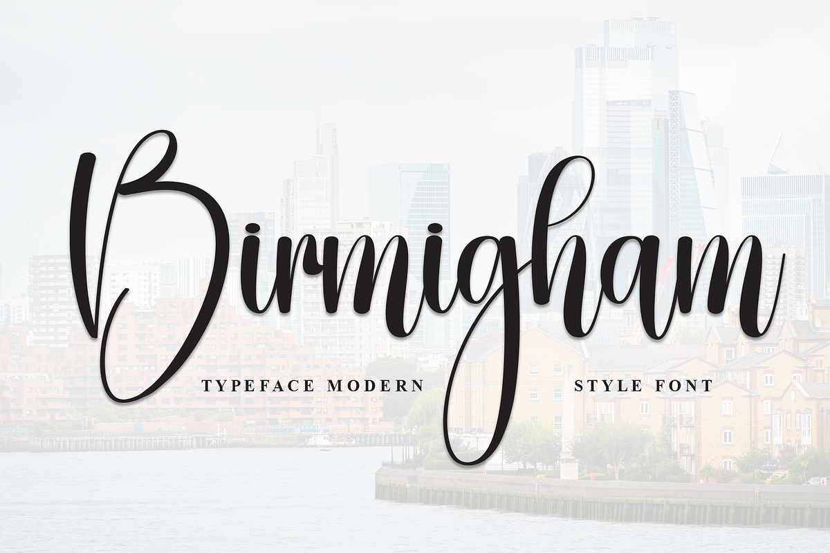 Birmigham | Script Font, a Handwritten Font by Scratchones (Photo 1 of 8)