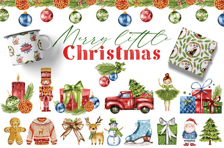 Merry little Christmas illustration, a Seasonal Illustration by Yelloo Fish