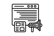 Blog Line Icon, an Outline Icon by Pexelpy (Thumbnail 2 of 2)