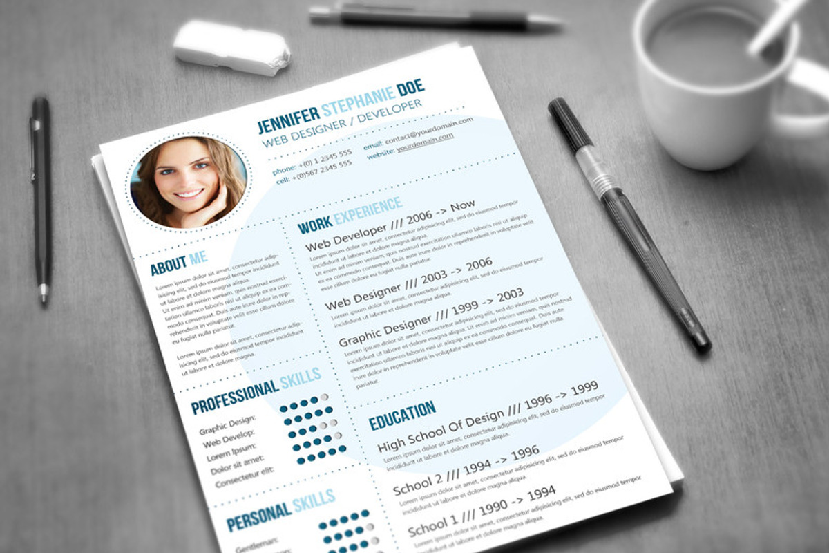 CV Template / 3 Colors, a Resume Template by Visual Impact (Photo 4 of 5)