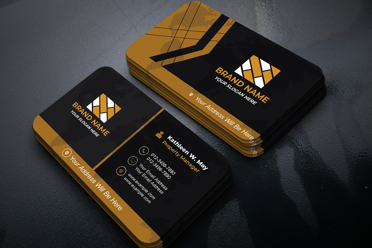 Modern Business Card Design Editable, a Business Card Template by Mohammad Sarfaraz (Photo 1 of 7)