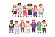 Cute diverse kids set + banner, a Person Illustration by Good Studio (Thumbnail 3 of 5)