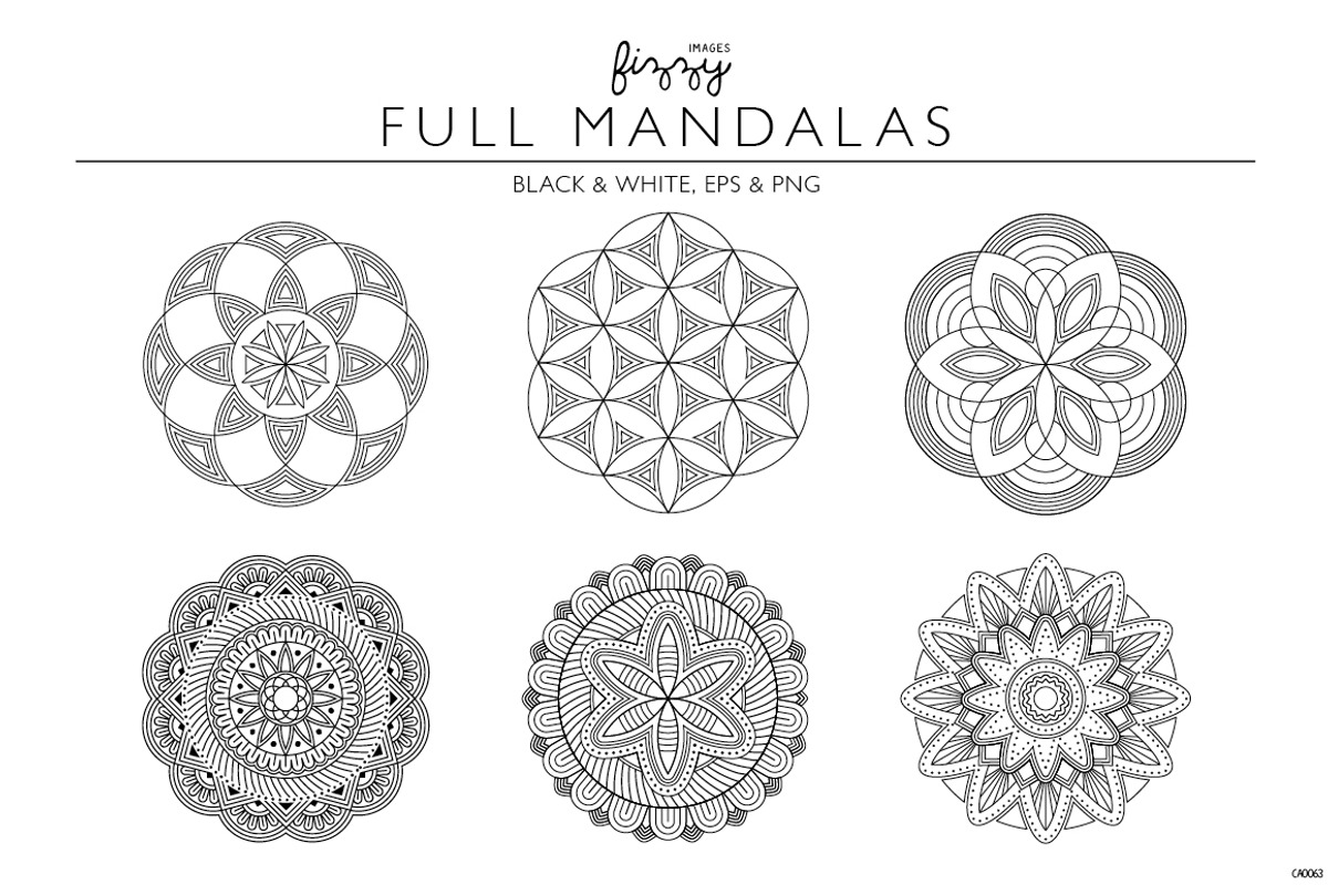 Mandala Geometry Vector & PNG set, a Decorative Illustration by Fizzy Images (Photo 2 of 3)