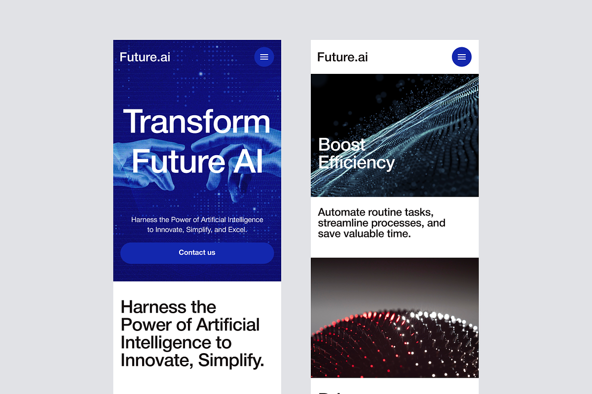 Future.Ai- Landing page design, a Landing Page Template by Ahmed Rubel (Photo 4 of 5)