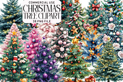 Christmas Tree Clipart PNG, an Illustration by Daily.Designs (Thumbnail 1 of 4)