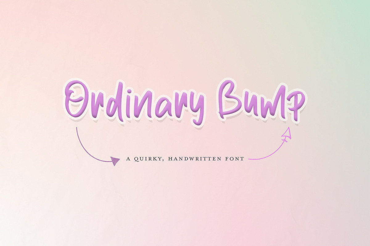 Ordinary Bump Font, a Handwritten Font by Lollipop Hand Drawn (Photo 1 of 4)