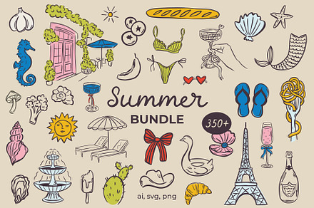 Whimsical Summer Bundle, an Object Graphic by AnnArt