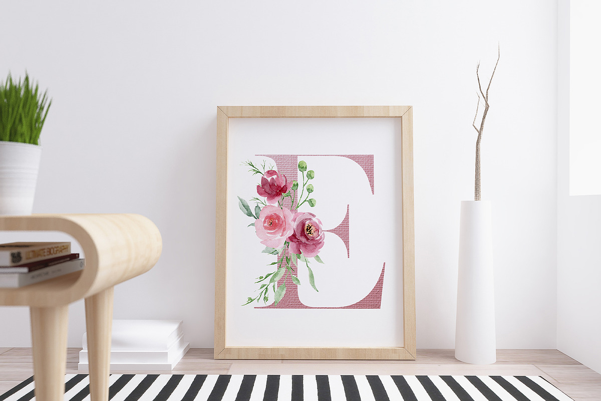 Watercolor flowers Pink & Marsala, an Illustration by Larisa Maslova (Photo 2 of 14)