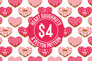 Heart Doughnuts Seamless Pattern, a Pattern Graphic by K McCormack Designs (Thumbnail 1 of 4)