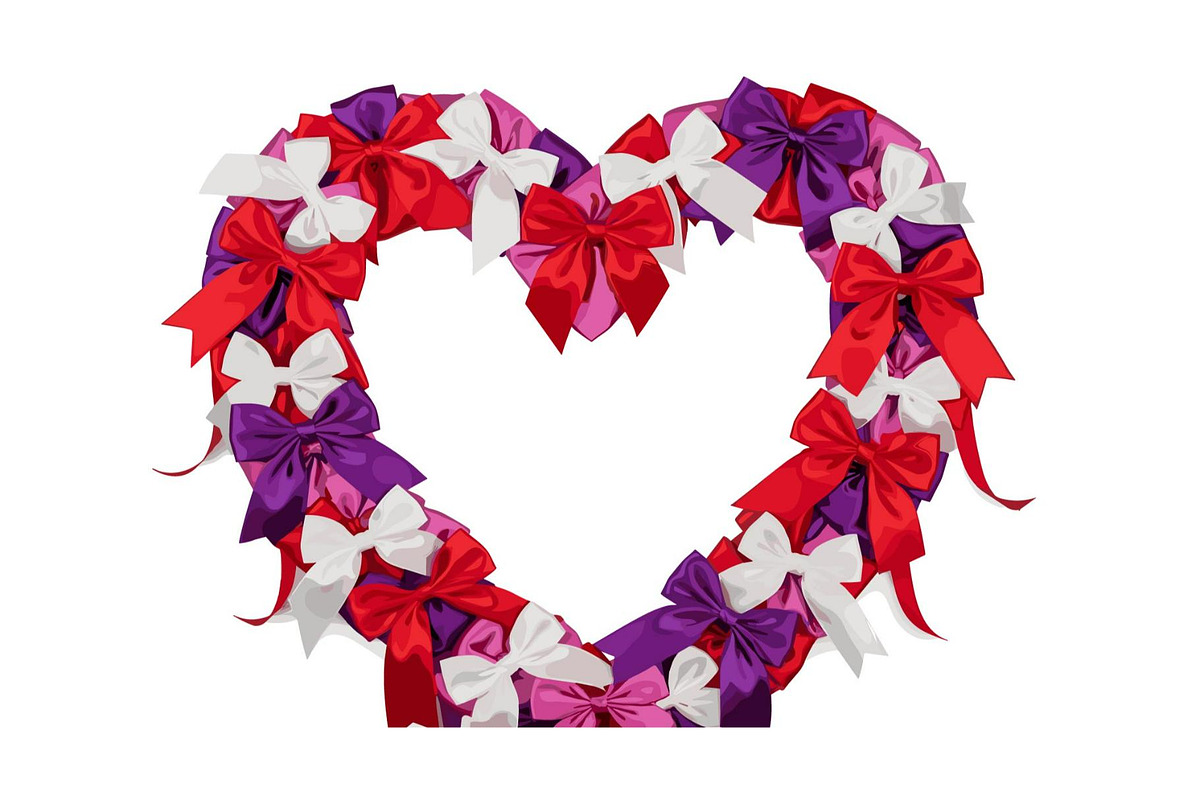 Valentine Heart Frame Bow Collection, a Person Illustration by Designer_Momina (Photo 13 of 17)