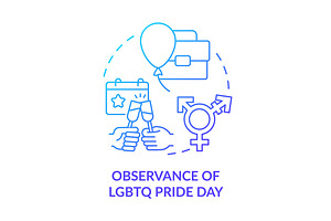 Observance of LGBTQ pride day blue, an Icon by IMG Visuals